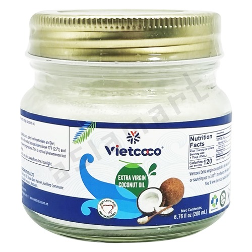 비엣코코 비정제 저온압착 엑스트라버진 코코넛오일 200ml vietcoco extra virgin coconut oil